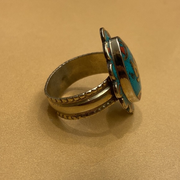 Vintage Silver Turquoise Ring - Picture 4 of 6